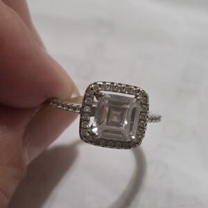 Elegant 925 Square-Cut Ring Size 7